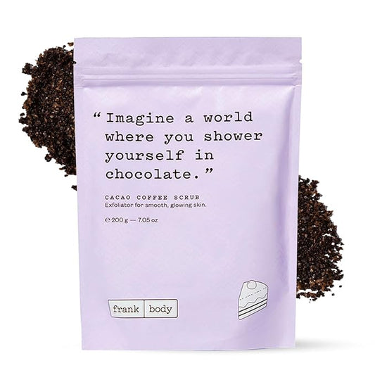Frank Body Cacao Coffee Scrub | Natural, Vegan, Cruelty Free Exfoliating Body Scrub Smooths, Hydrates, and Nourishes Skin with Cacao Extract, Macadamia Oil, and Vitamins A, E, and D | 7.05 oz / 200 g-VivaGrace Women