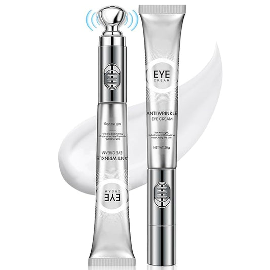20g Eye Cream with Electric Massage, Moisturizing Anti-Wrinkles Eye Cream, Anti Aging Eye Cream for Dark Circles and Puffiness, Results in 3-4 Weeks to Reduce Fine Lines-VivaGrace Women