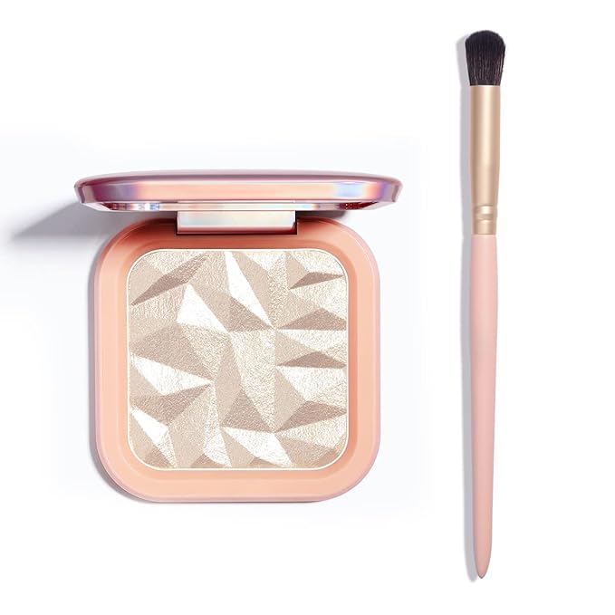 ELLESY Highlighter Makeup Palette Face Highlighter Palette Glitter Illuminator Highlighter Palette Shimmer Highlighter Powder Kit Highlight Makeup Palette -SUN GLOW-VivaGrace Women