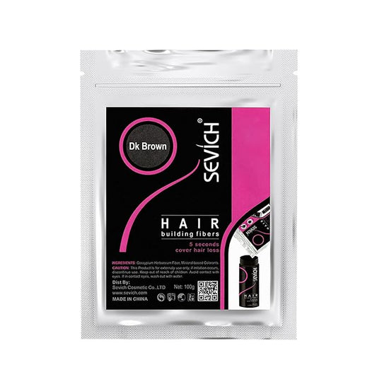 SEVICH Hair Fibers Refill 100g - Compatible with Most Brand Bottles | Hair Building Fibers for Thinning Hair | Instant Thickening Powder for Men & Women | 5-Second Natural Coverage,Dark Brown-VivaGrace Women