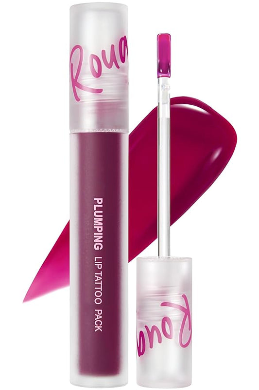 Rouge Star Plumping Lip Tattoo (0.17 oz) - 72-HR Long Lasting Waterproof Peel Off Lip Stain - Transfer-Proof, Non -Sticky Hydrating Matte Lip Tint Tattoo (Plum Berry)-VivaGrace Women