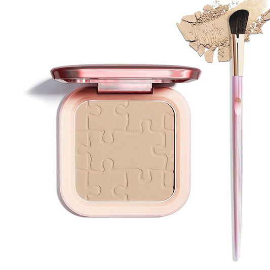 Contour Palette with Brush, Cream Contour Powder Palette Bronzer Powder Matte Bronzer Palette Cool Toned Contour Kit with Mirror for Face Sculpting Contour Makeup (#C01 Soft Grey)-VivaGrace Women