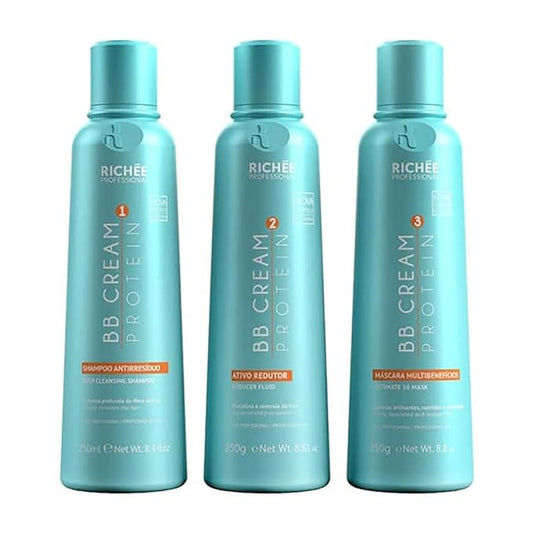 Richée Professional | Liso BB Cream Kit | Pure Active Ingredients And Extraordinary Shine | (3x) 250 ml / 8.4 fl.oz.-VivaGrace Women