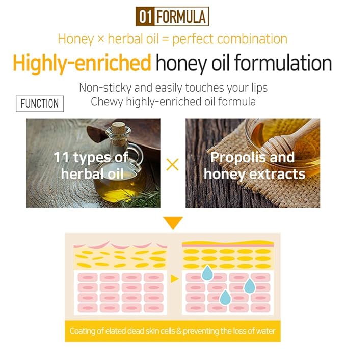 PETITFEE Lip Oil Super Seed | 0.10 Oz | Glass Lip, Healthy Lip Care, Moisturizing Lip Oil with Honey, Propolis, Herbal Oil, Glowy, Revitalizing, Calming Lip, Non-sticky, Non-artificial Colors-VivaGrace Women