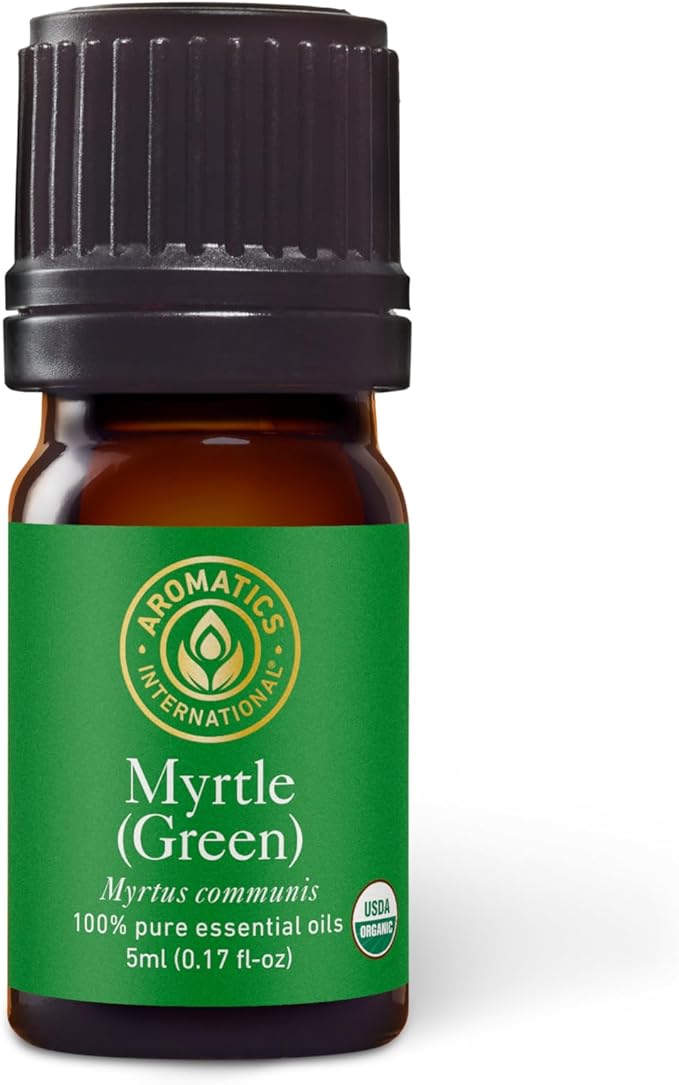 Aromatics International Premium Organic Myrtle Green Essential Oil 5ml | 100% Pure Essential Oil for Diffusion & Aromatherapy-VivaGrace Women