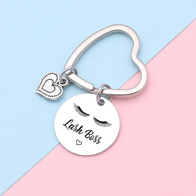 Lash Boss Appreciation Jewelry Beauty Lashes Girl Jewelry Daughter Gift Best Friend Keychain-VivaGrace Women