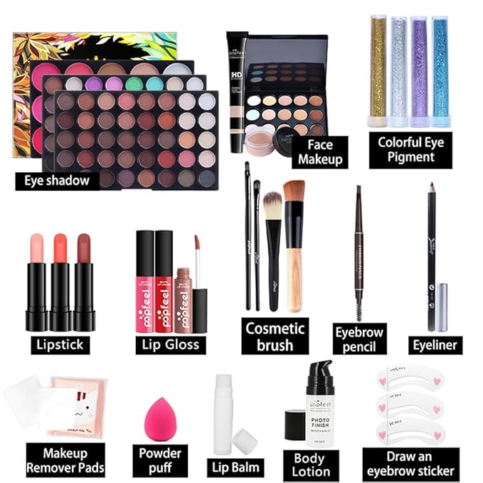 Makeup Kit All In One Makeup Kit,Multipurpose Makeup Set Full Makeup Essential Starter Kit for Beginners Pros Makeup Gift Set for girl or Women-VivaGrace Women