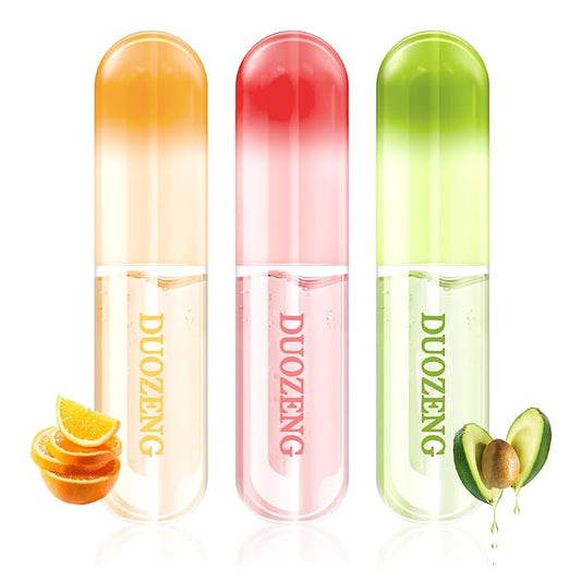 Lip Plumper Set,Lip Plumper Oil Gloss Moisturizing Lip Plumper Lip Care Serum,Hydrating Plump Gloss Reduce Fine Lines,Lip Plumper for Day & Night Use Set C（3Pcs）-VivaGrace Women