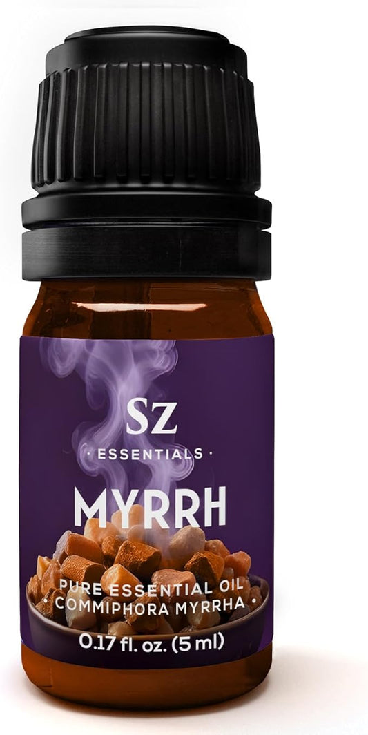 5-Year Aged Myrrh Premium Essential Oil – Rich, Earthy Aroma | Pure & Natural for Aromatherapy & Wellness - Therapeutic Grade & Vegan - 100% Pure and Natural - Undiluted - 0.17 fl oz.-VivaGrace Women