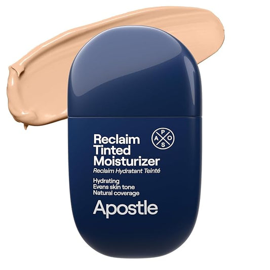 APOSTLE Reclaim Tinted Moisturizer for Men (9 Kingston) - Niacinamide, Vitamin E, Squalane, Hyaluronic Acid, Tinted Face Moisturizer For Men. Hydrates, Evens Skin Tone, Reduces Fine Lines, 1 Fl. Oz.-VivaGrace Women