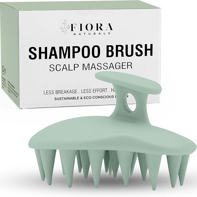 Fiora Naturals Scalp Massager Shampoo Brush - Silicon Scrubber & Exfoliator for Dandruff Removal and Hair Growth, Brush for Wet & Dry Hair, for Men, Women, Kids - BPA Free-VivaGrace Women