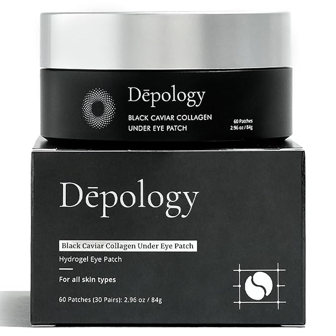 depology Black Caviar Under Eye Patches (30 Pairs), Anti-aging Hydrating Eye Mask for Wrinkles, Fine lines, Skincare with Hyaluronic Acid & Cica, Beauty & Personal Care-VivaGrace Women