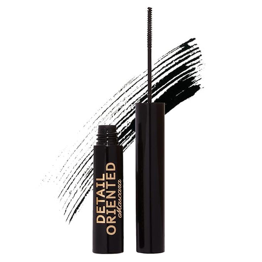 Winky Lux Detail Oriented Mascara, Slim Tightline, Skinny Micro-Spoolie Lengthening Mascara and Volume, Black Top and Bottom Lash