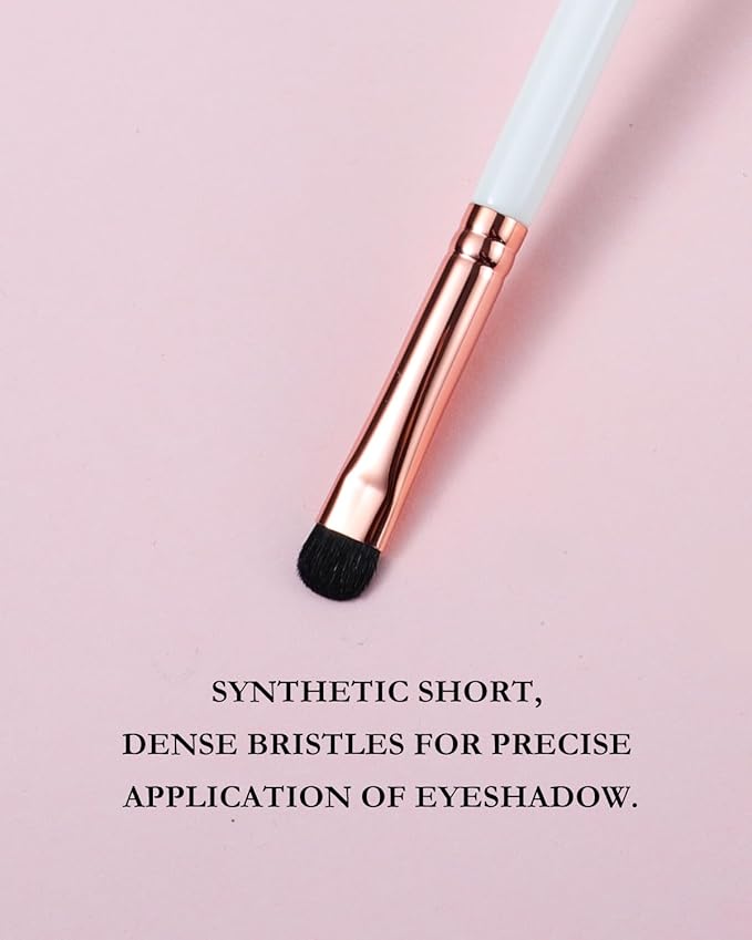 Small Smudge Brush, Professional Eyeshadow Brush for Smudging, Blending, Filling in, Premium Synthetic Bristles Tapered Eye Makeup Brush - Ivory-VivaGrace Women