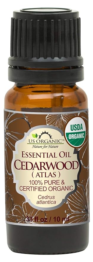 US Organic 100% Pure Cedarwood Essential Oil (Atlas) - USDA Certified Organic, Steam Distilled (More Size Variations Available) (10 ml / .33 fl oz)-VivaGrace Women