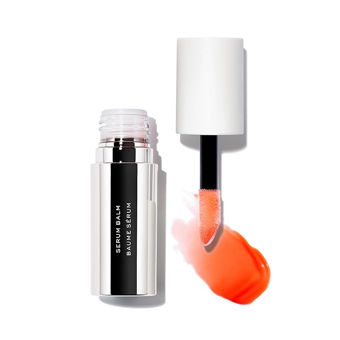 MAKE Beauty Serum Balm Hydrating Lip Oil. Vegan moisturizing lip gloss with plumping effect. Lip treatment cream for soft, smooth, shiny lips - Shade, Sun Flare-VivaGrace Women