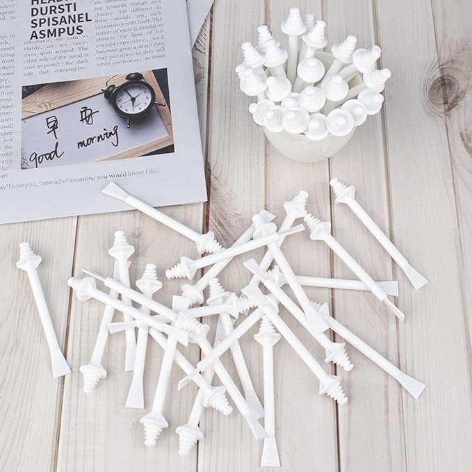 Plastic Wax Applicator Sticks and Disposable Spatulas - 50 Pieces for Nostril Cleaning, Nose Hair Removal, and Waxing-VivaGrace Women