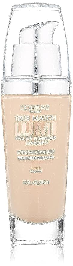 L'Oreal Paris True Match Lumi Healthy Luminous Makeup, N1-2 Soft Ivory Classic Ivory , 1 fl; oz.-VivaGrace Women