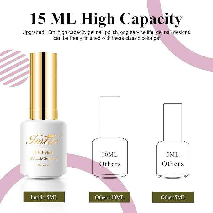 Imtiti Green Gel Nail Polish, 1 Pcs 15ml Olives Green Color Autumn Winter Gel Polish UV LED Cure Nail Art Manicure Salon DIY Gift for Women Girl