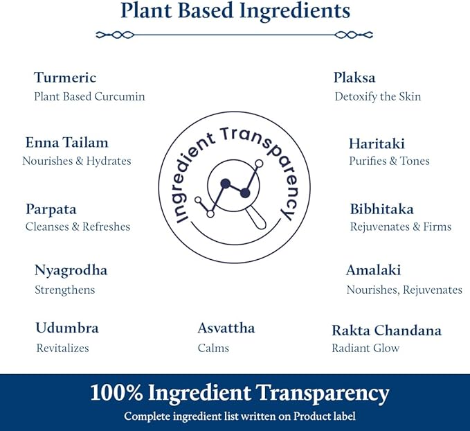 Blue Nectar Nalpamaradi Tailam Skin Radiance Oil with Turmeric | Plant Based Body Oil and Face Oil Infused with Turmeric, Amla and Manjistha (16 Herbs, 3.38 Fl Oz)-VivaGrace Women