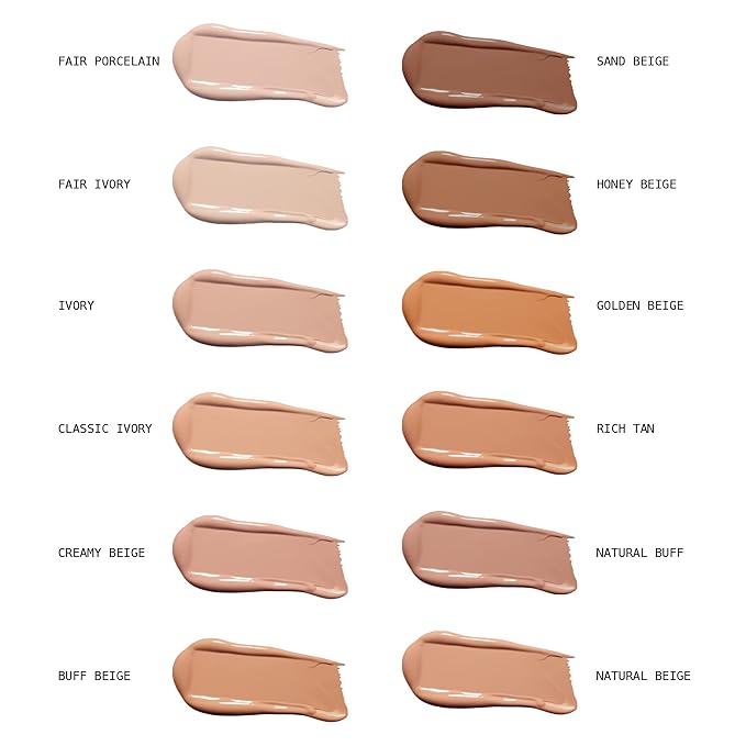 Ruby Kisses Liquid Foundation Medium Coverage, Lightweight, Natural Finish, Face Makeup for All Skin Type, Korean Makeup (Classic Ivory)-VivaGrace Women