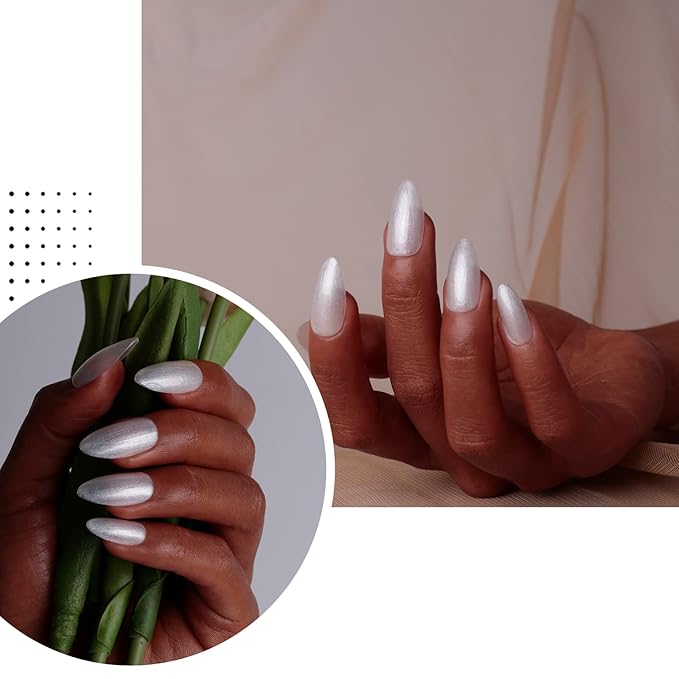Imtiti Pearl White Gel Nail Polish 15ML Wedding White Gel Polish Shimmer Gel Polish Soak Off UV Gel for Manicure Salon DIY at Home Women Gifts 1Pcs