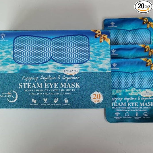 Steam Eye Mask for Travel Essentials,Sleep Mask Warm Compress for Eyes,Heated Eye Masks for Reduce Puffiness & Dark Circles & Restful Sleep,Self Care SPA Relaxation Gifts for Women Unscented 20 Packs-VivaGrace Women