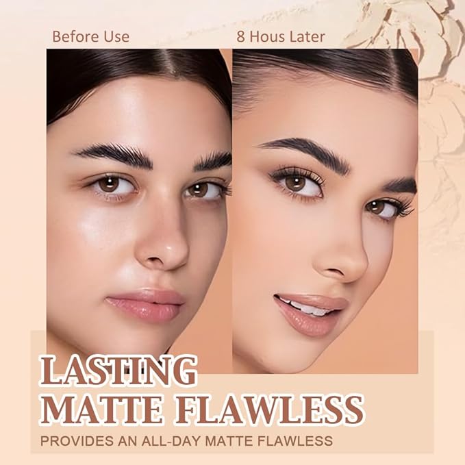 evpct Kaely Oil Control Pressed Face Powder, Get Smooth Flawless Fine Lines and Lightweight Finishing Foundation, Control Shine Long Lasting Waterproof Face Setting Powder Cosmetic, 07 True Beige-VivaGrace Women
