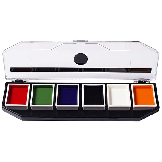 6 Color On Camera Primary Alcohol Activated Makeup Palette - Waterproof Makeup for Professional Makeup Artists-VivaGrace Women