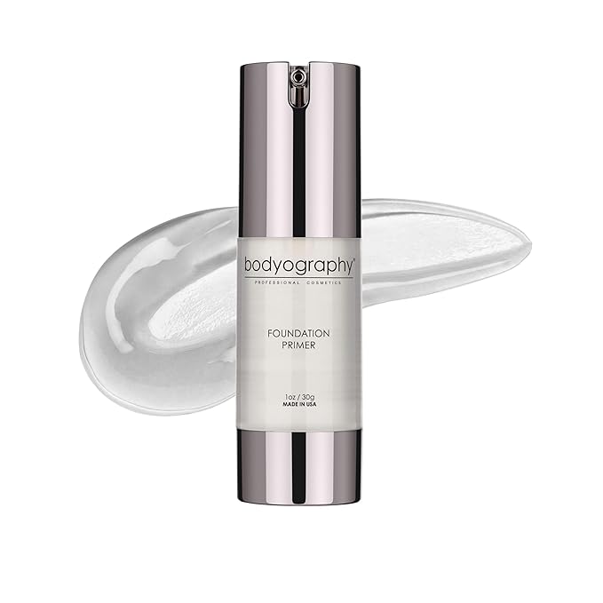BODYOGRAPHY - Foundation Primer (Clear): Flawless Anti-Aging Salon Makeup Primer w/Vitamin E, A, Jojoba, Grapeseed Oil | Control Shine | Gluten-Free, Cruelty-Free, 1 oz.-VivaGrace Women