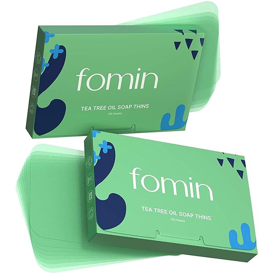 FOMIN - Antibacterial Paper Soap Sheets for Hand Washing - (200 Sheets) Tea Tree Portable Travel Soap Sheets, Dissolvable Camping Mini Soap, Portable Hand Soap sheet