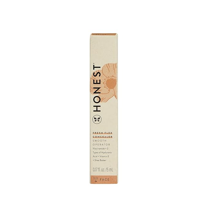 Honest Beauty Fresh Flex Concealer with Niacinamide + Vitamin E + Hyaluronic Acid | Vegan + Cruelty free | Toffee, 0.17 fl oz-VivaGrace Women
