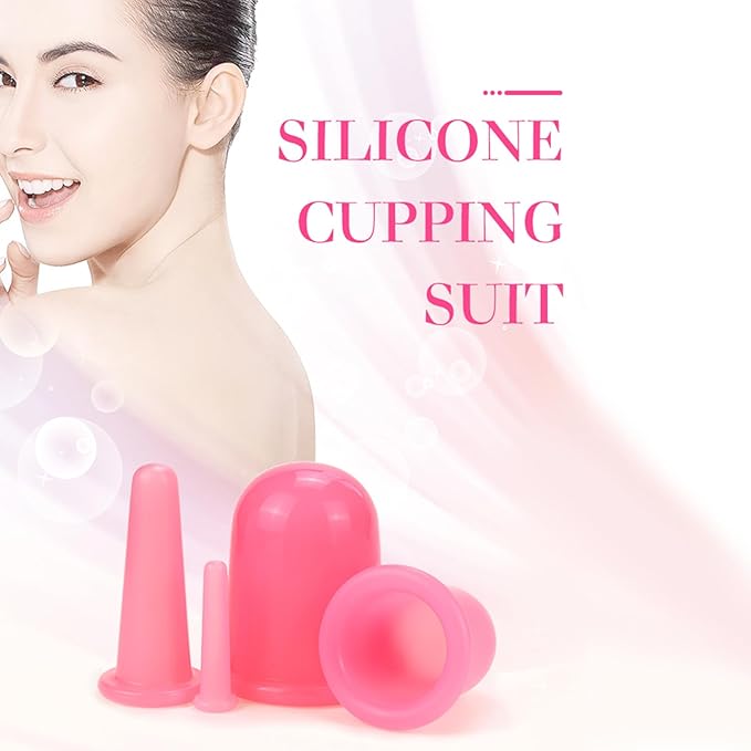 14PCS Facial Cupping for Massage - Face Cupping Set, Vacuum Suction Cups for Neck Body Beauty Anti Cellulite Cup Therapy and Cellulite Massager-VivaGrace Women