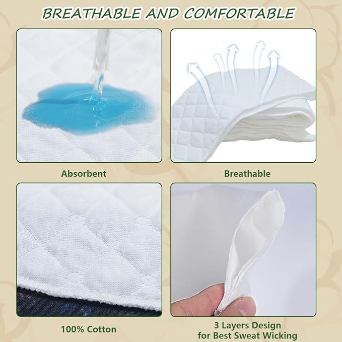 16 Pack Cotton Tummy Liners and Bra Liners Set for Sweat Rash Skin Folds Plus Size Women Sweating Supplies-VivaGrace Women