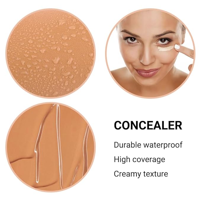 1 Pack Matte Oil Free Concealer Foundation Cream,Professional Make-up Base Facial Matte Full Coverage Liquid Tattoo Concealer Hide Foundation Primer Makeup.Long-Lasting-1 Fl.Oz (06 TAN)-VivaGrace Women