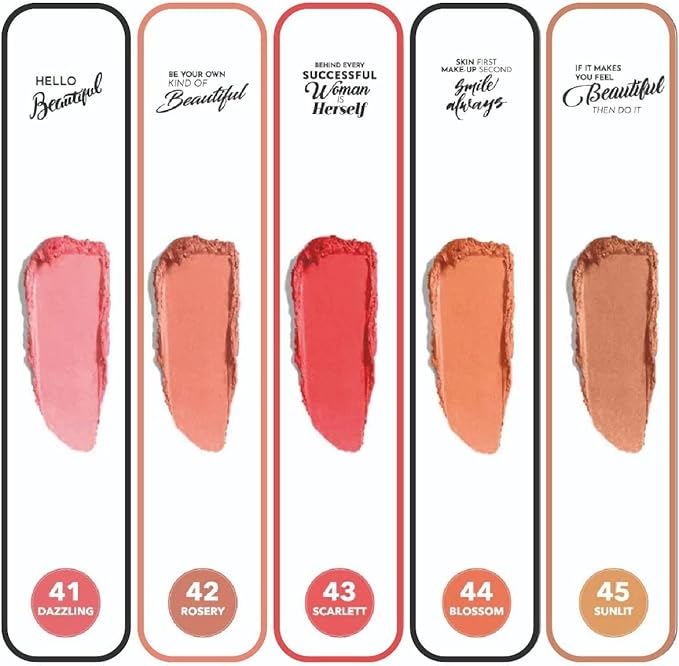 Pastel Cream Blush 44 |Light Peach | Fresh | Healthy & Natural Look | Ligh Weighted Formula | Sebum Control Richly Pigmented | Easily Blendable | Long Lasting | Semi Matte | 0.18 oz.-VivaGrace Women