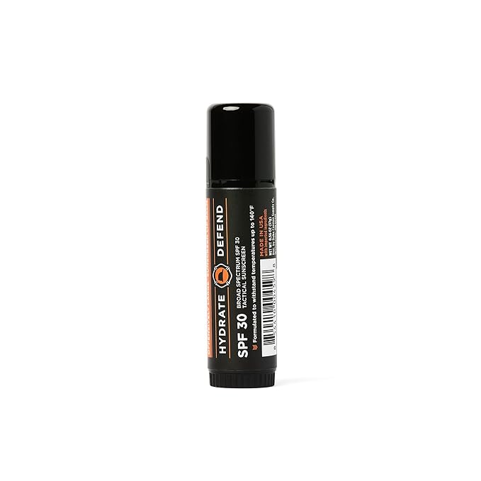 Duke Cannon Balm 140 Tactical Lip Protectant - Blood Orange Mint Flavored Lip Balm with SPF 30, Large Size, Premium Ingredients, Outdoor Lip Care for Men-VivaGrace Women