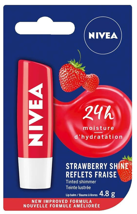 Nivea Lip Care Strawberry 4.8 G Tube-VivaGrace Women