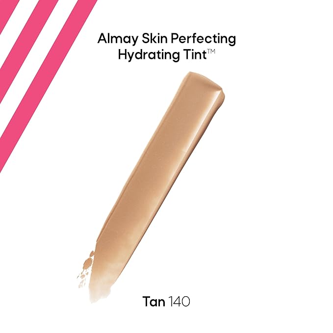 Almay Hydrating Liquid Foundation Tint, Lightweight with Light Coverage, Naturally Dewy Finish, Hypoallergenic, Dermatologist TestedFragrance Free, 140 Tan, 0.94 fl oz.-VivaGrace Women