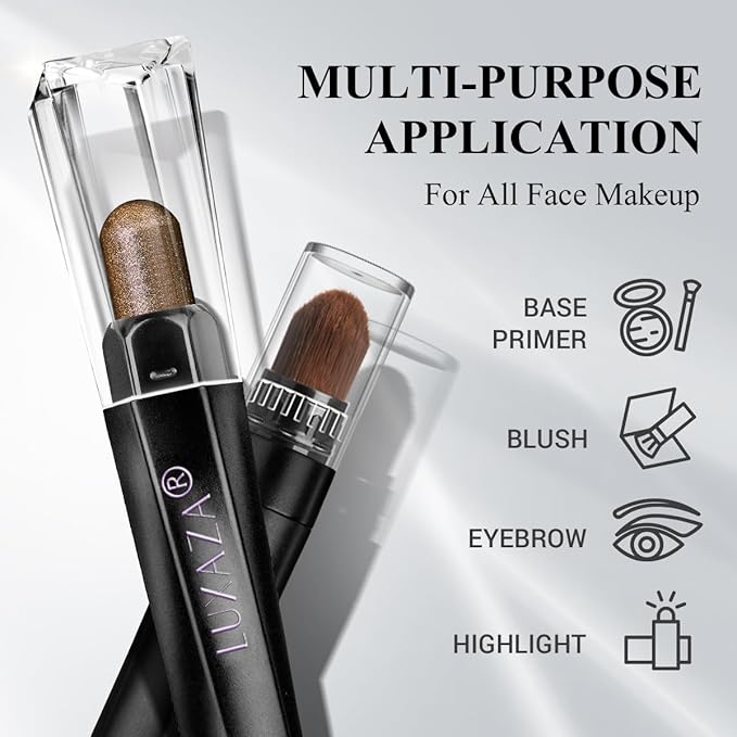 Neutral Eyeshadow Stick Makeup 6PCS Set, Brown Nude Metallic Shimmer Matte Cream Eye Shadow Palette Eyeliner Brightener Pencil Crayon - BROWN CANYON-VivaGrace Women