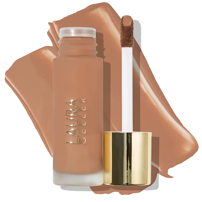 LAURA GELLER Double Take Liquid Foundation | Medium to Full Coverage, Natural Matte Finish, Tan-VivaGrace Women