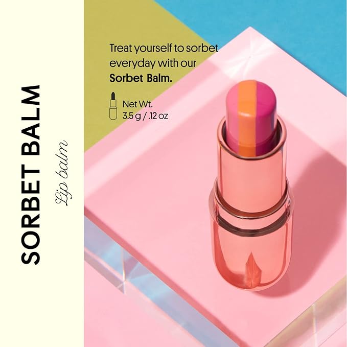 Winky Lux Sorbet Tri-Color Tinted Lip Balm – Hydrating Lip Balm, Sheer Pink Tint, Nourishing Lip Care with Jojoba Oil & Vitamin E, Moisturizes & Softens Dry Lips, Buttery Soft with Pink Coconut Scent-VivaGrace Women