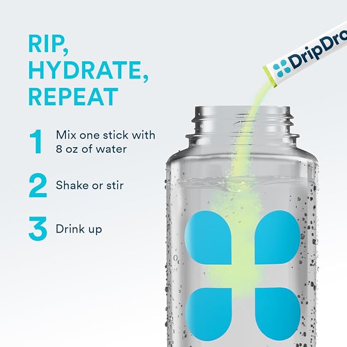 DripDrop Sugar Free Hydration Packets - Zero Lemon Lime - Single Serve Electrolytes Powder Drink Mix - Non-GMO, Gluten Free, Vegan - 32 Sticks-VivaGrace Women