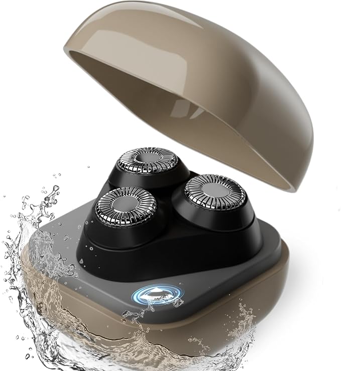 Facial Hair Removal for Women, 3D Floating Blade Rotary Razor, Wet/Dry Electric Shaver, Portable & USB Rechargeable Epilator Hair Remover for Face, Upper Lip, Chin, Arms & Legs (Beige)-VivaGrace Women