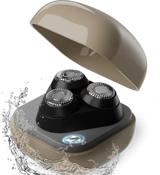 Facial Hair Removal for Women, 3D Floating Blade Rotary Razor, Wet/Dry Electric Shaver, Portable & USB Rechargeable Epilator Hair Remover for Face, Upper Lip, Chin, Arms & Legs (Beige)-VivaGrace Women