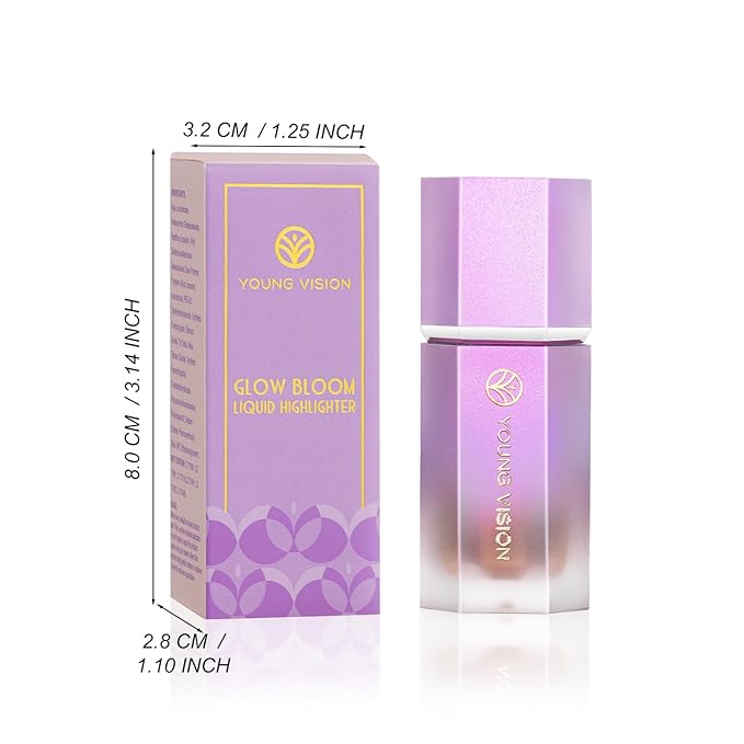 YOUNG VISION Soft Natural Glow Liquid Highlighter, Glow Liquid Illuminator Makeup,Weightless, Long-Wearing, Smudge Proof, Natural-Looking, Dewy Finish,-VivaGrace Women