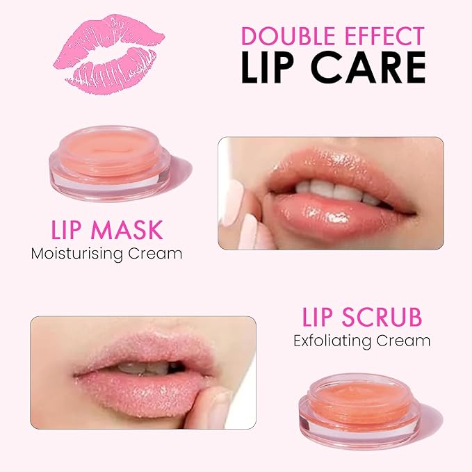 Lip Mask Overnight - Lip Sleeping Mask and Lip Scrub Exfoliator, Scrubber, Moisturizer, Balm and Hydrator for Lip Care, Therapy, Butter, Repair and Treatment for Dry, Cracked Lips-VivaGrace Women