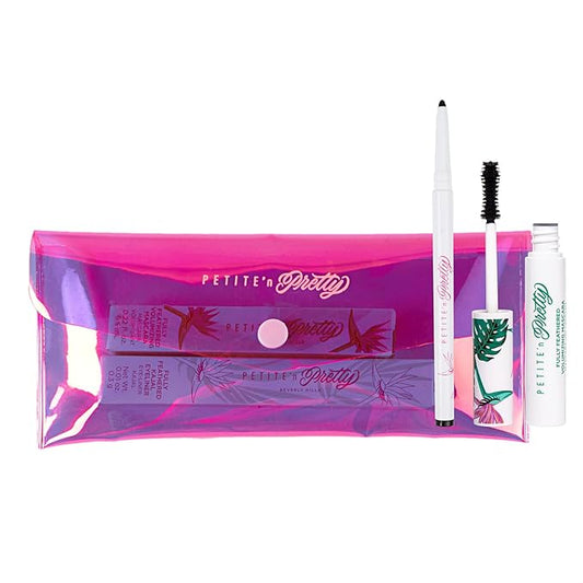 Petite 'n Pretty Eye Makeup Set for Kids - Makeup for Tweens & Teens - Fully Feathered Volumizing Mascara, Eyeliner, Made in the USA, w/Gift Bag-VivaGrace Women