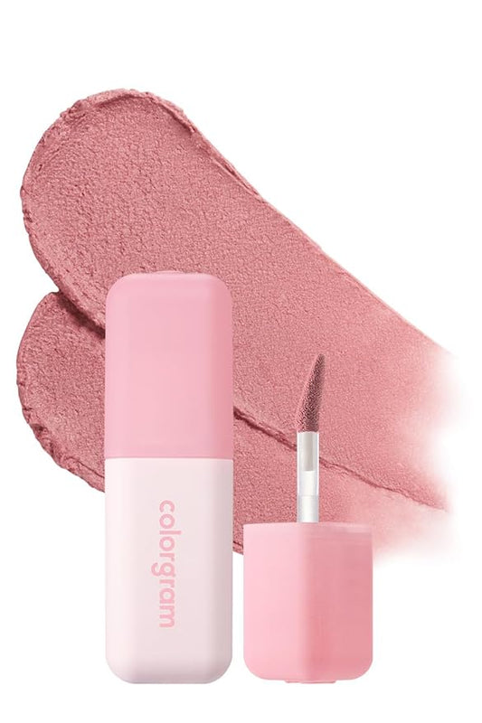 COLORGRAM NUDE BLUR TINT 14 MELLOW STRAWBERRY | Soft Velvet Matte Liquid Lipstick & Cheek Tint | Lightweight Blurring Tint for a Smooth & Airbrushed Finish | Long-Lasting & Non-Sticky Formula-VivaGrace Women
