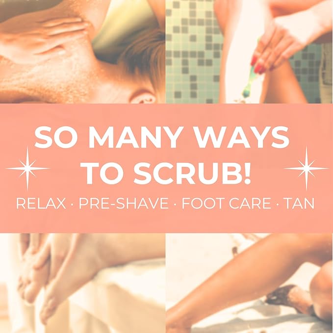 Himalayan Salt Scrub 10 oz - UNCOVER ULTIMATE SKIN HYDRATION and bestow glowing, healthier skin - The best stocking stuffer.-VivaGrace Women